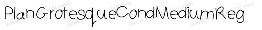 Plan Grotesque Cond Medium Regular字体转换